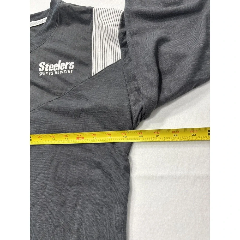 Pittsburgh Steelers Shirt Mens Medium Gray NFL Football Nike Dri Fit Long Sleeve